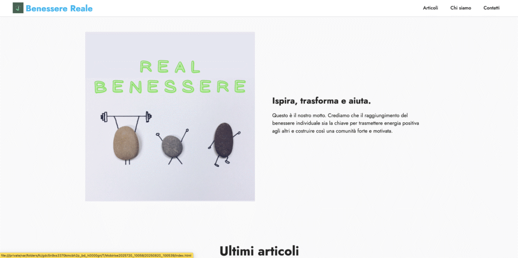 foto per portolio che mostra il progetto di un sito denominato real benessere